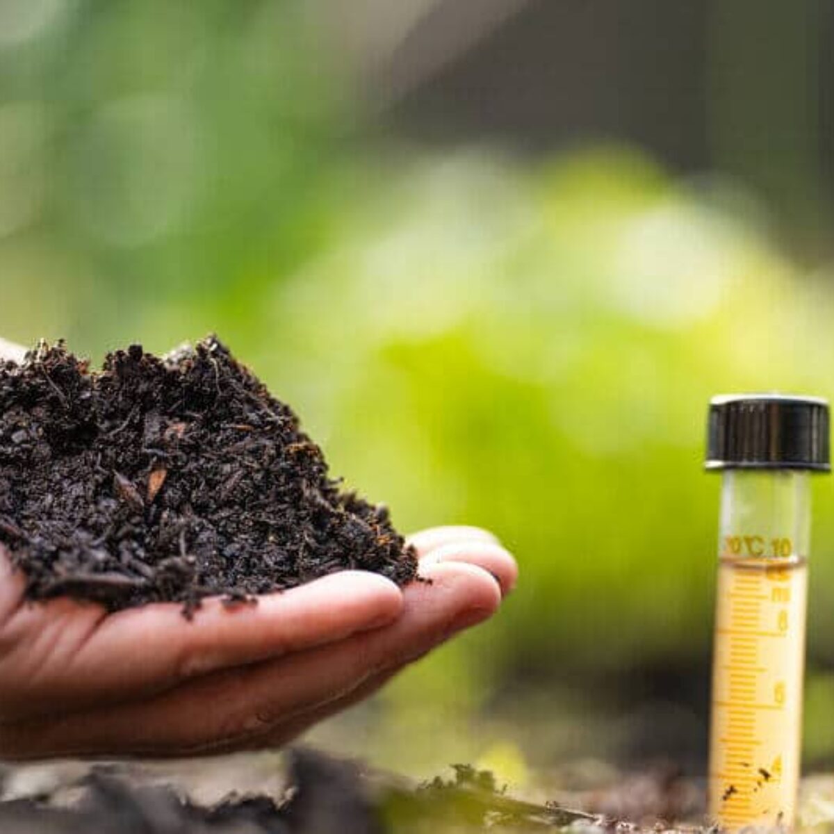 soil regenerative production with testing tube